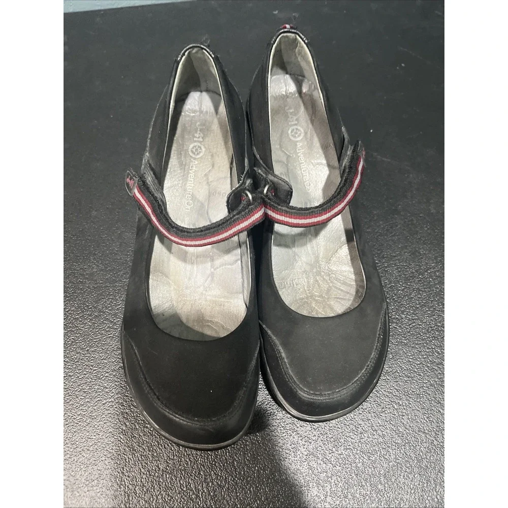J-41 Mary Jane Wedge Womens 8M Black Grand Adventure On Sporty Utility‎ Comfort